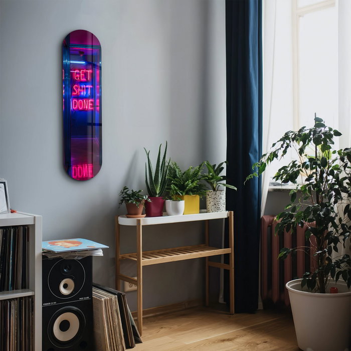 Wallity Get $hit Done Pintura Decorativa de Vidrio Templado Multicolor Wallity Get $hit Done Pintura Decorativa de Vidrio Templado Multicolor